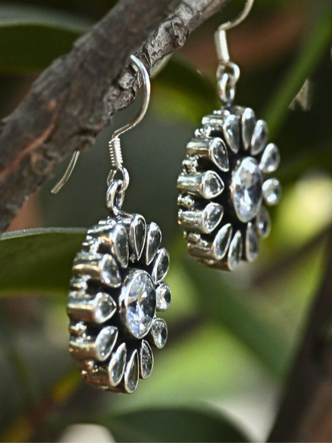 Silver Floral Earring - PSA Jewels
