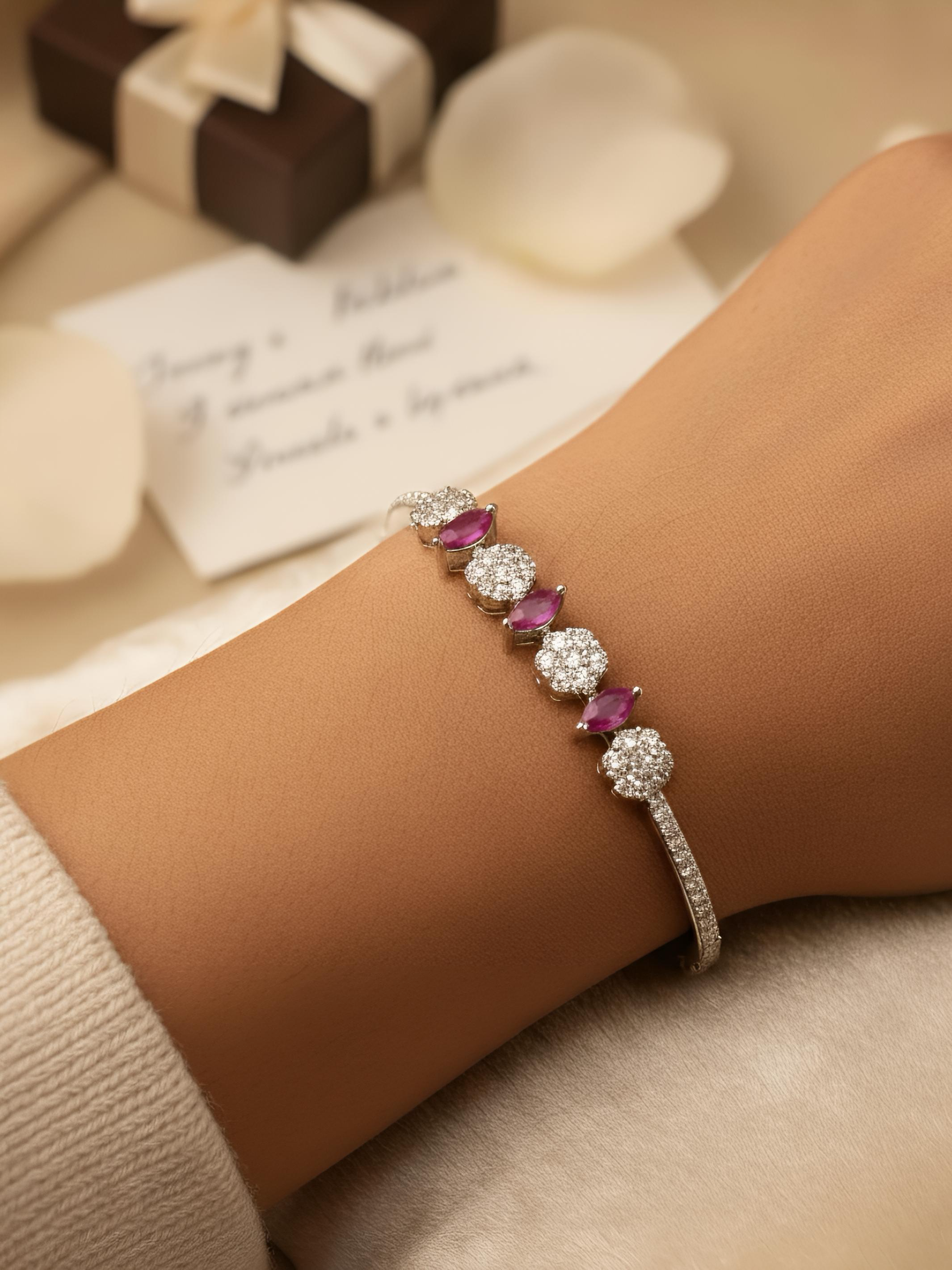 Crimson Promise Pure Silver Bracelet