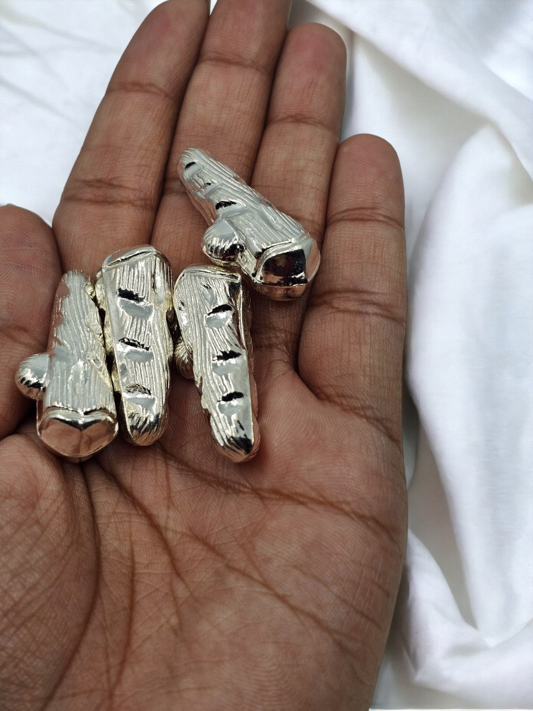 Silver Turmeric Piece / Haldi Gatt (4 pieces) - PSA Jewels