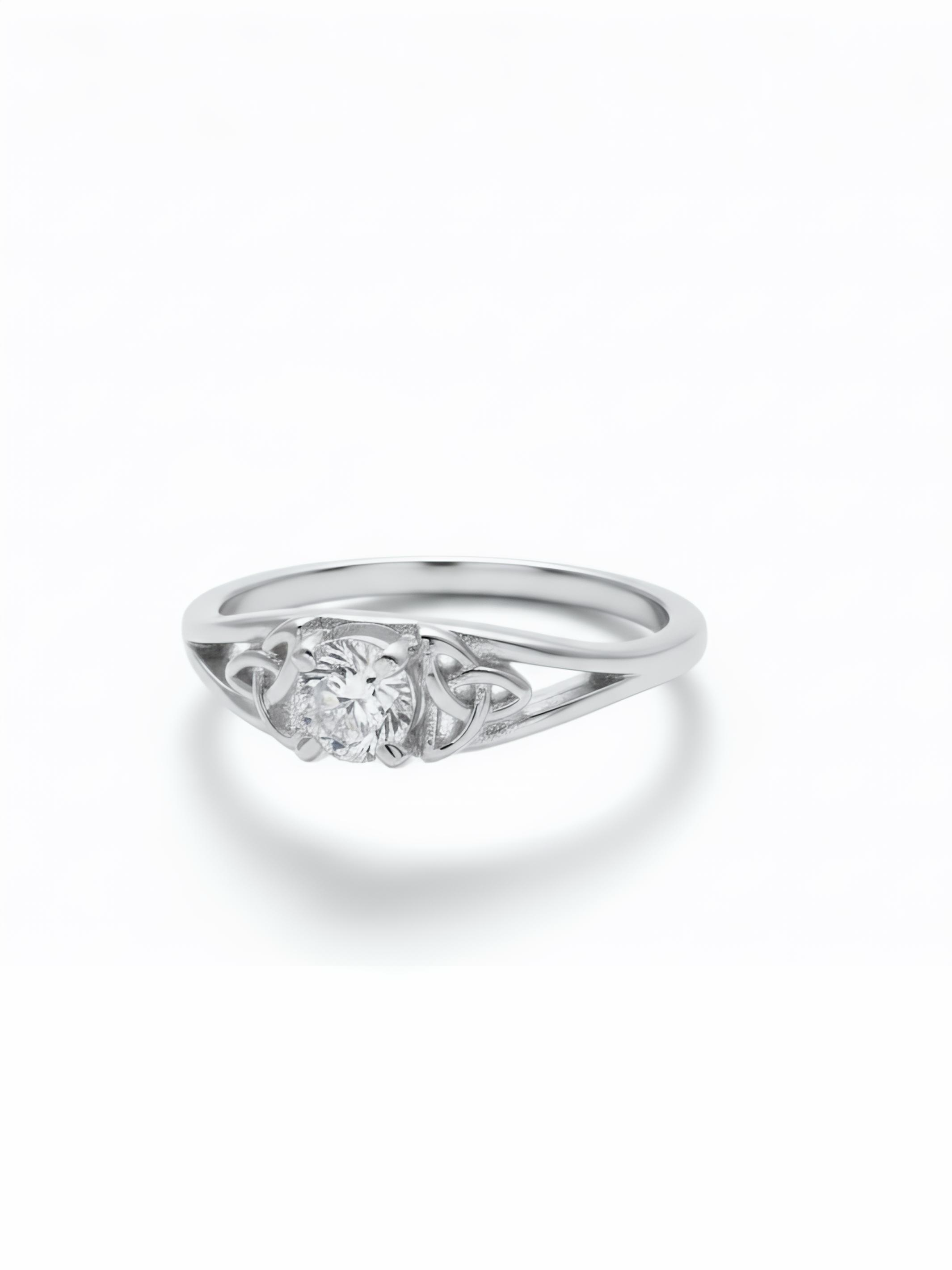 Pure Silver Blossom Patterned Ring