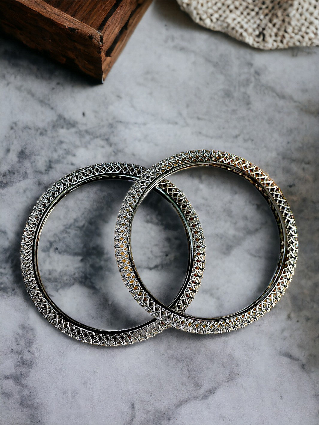 Silver Eternity Bangles (Pack of 2) - PSA Jewels
