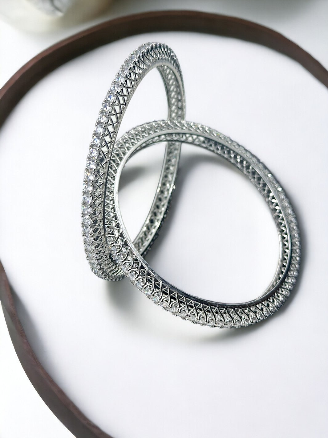 Silver Eternity Bangles (Pack of 2) - PSA Jewels