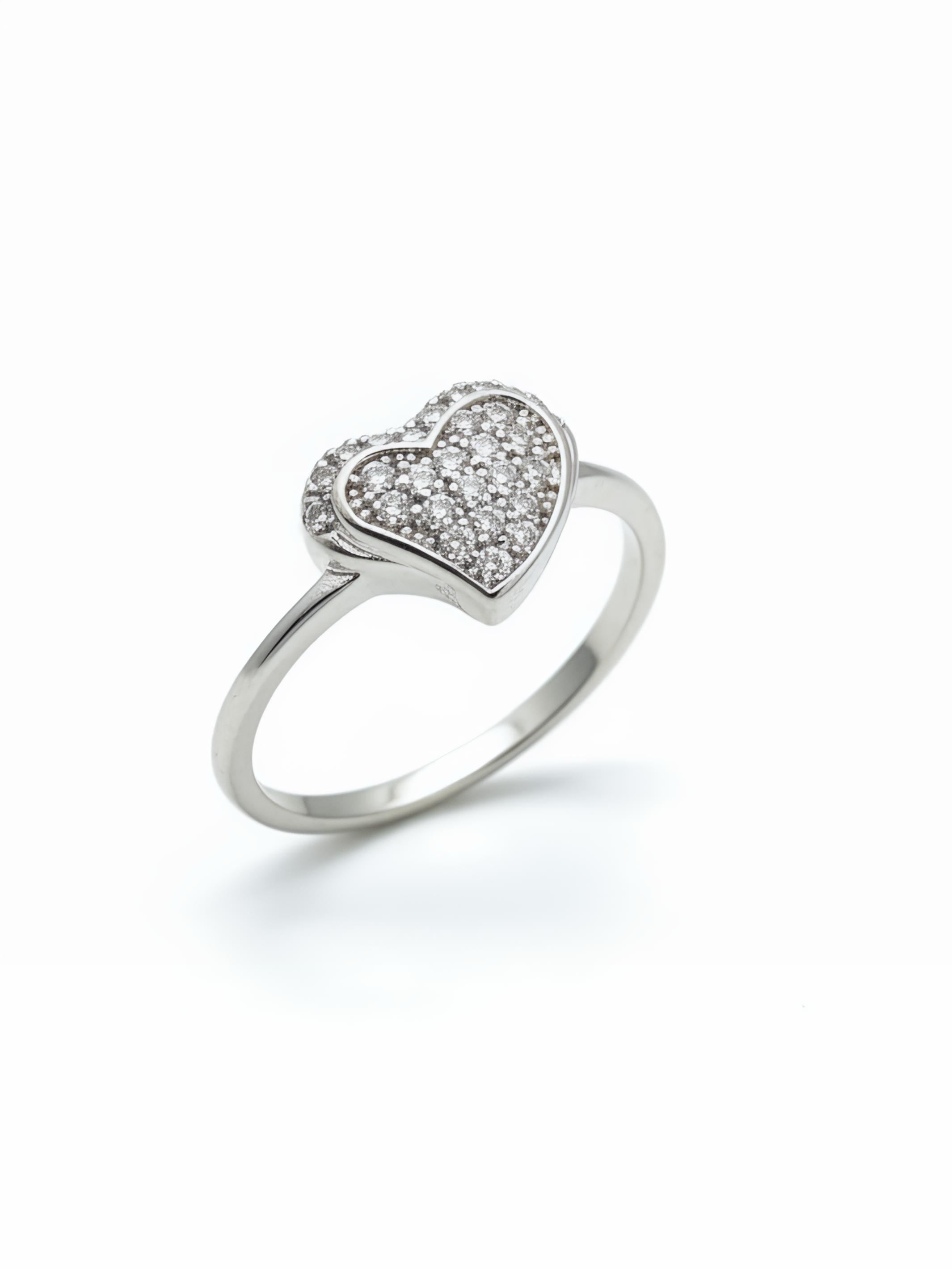 Pure Silver Heart Ring