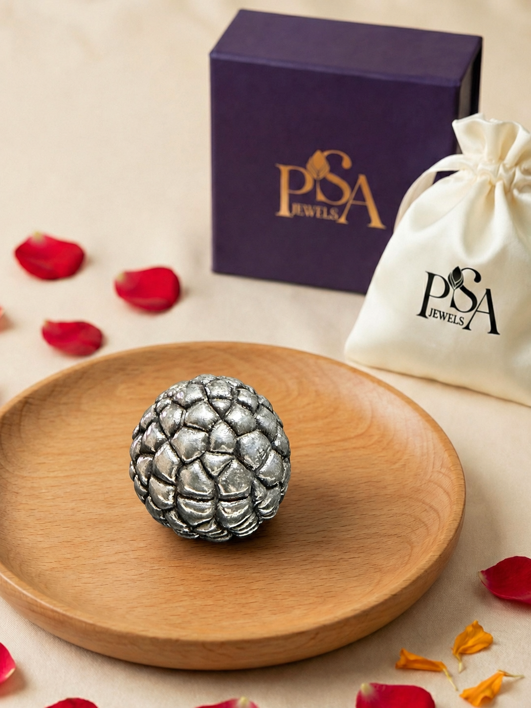 Pure Silver Sitaphal / Custard Apple