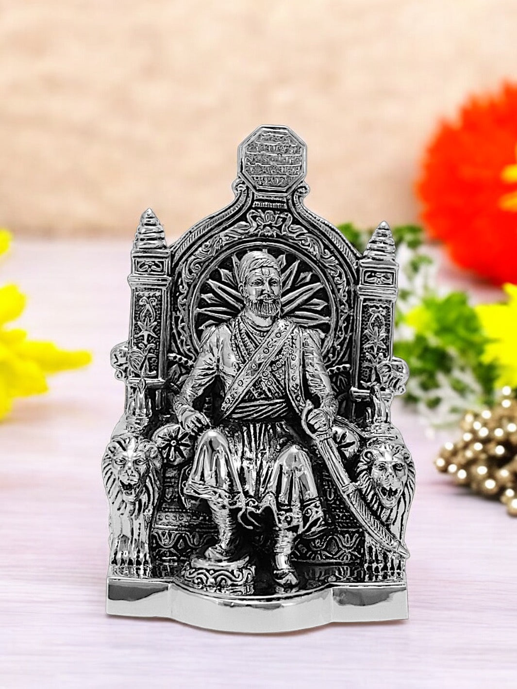 Pure Silver Chhatrapati Shivaji Maharaj Idol - PSA Jewels