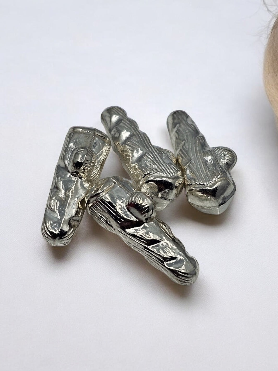 Silver Turmeric Piece / Haldi Gatt (4 pieces) - PSA Jewels