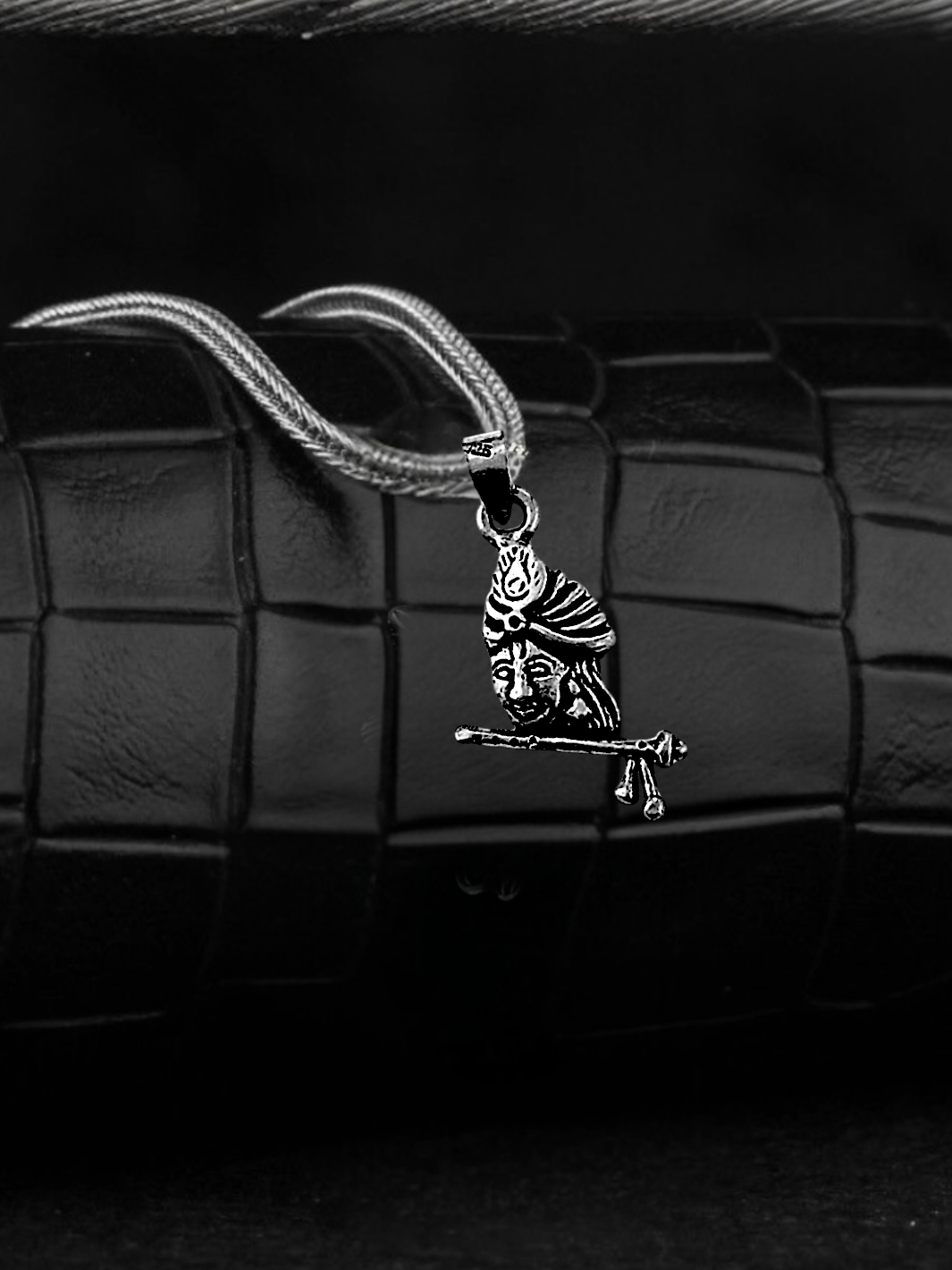 Krishna Playing Flute Pendant with chain - PSA Jewels