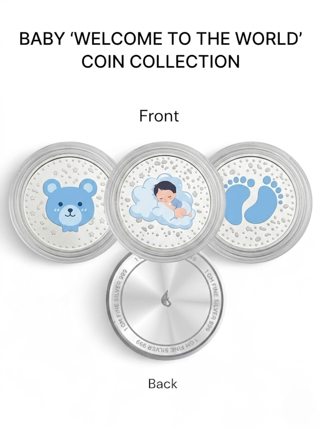 Baby Boy Pure Silver Coin Set – Gift Box