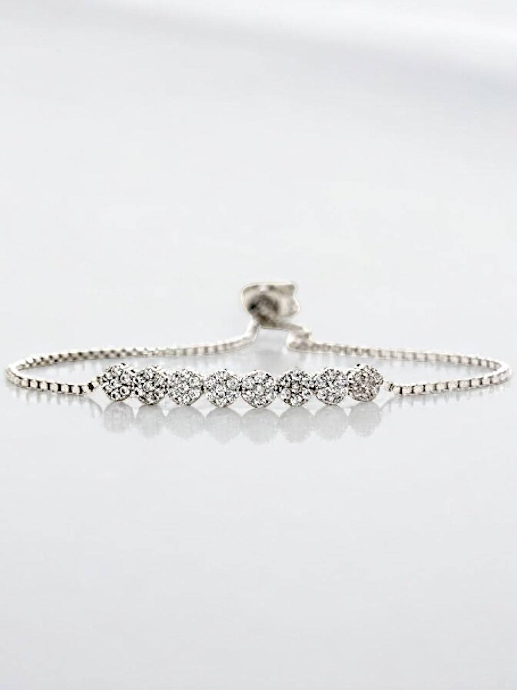 Tennis Chain Link Slider Silver Bracelet - PSA Jewels