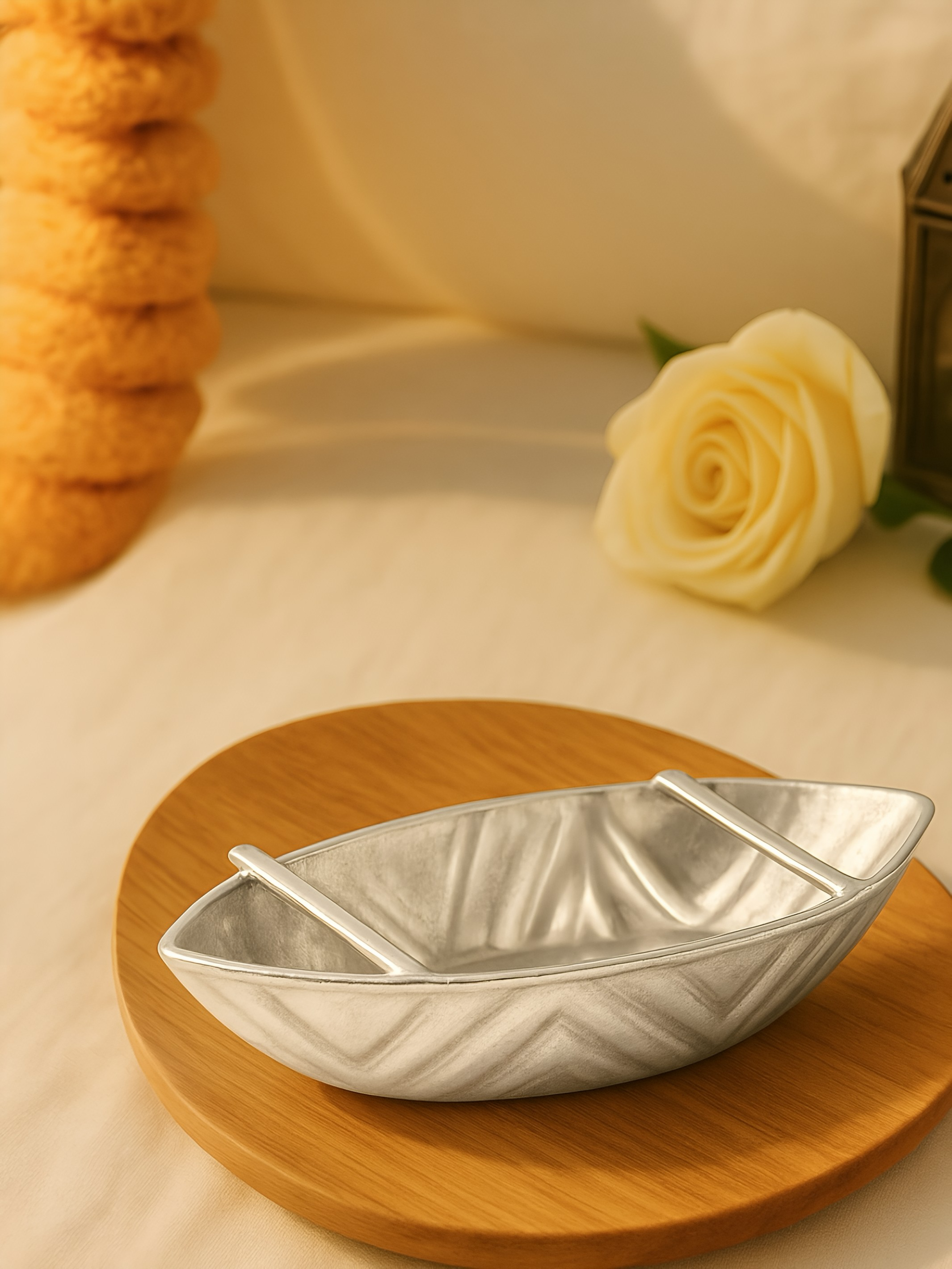 Pure Silver Boat for Divine Blessings | Feng Shui Remedy