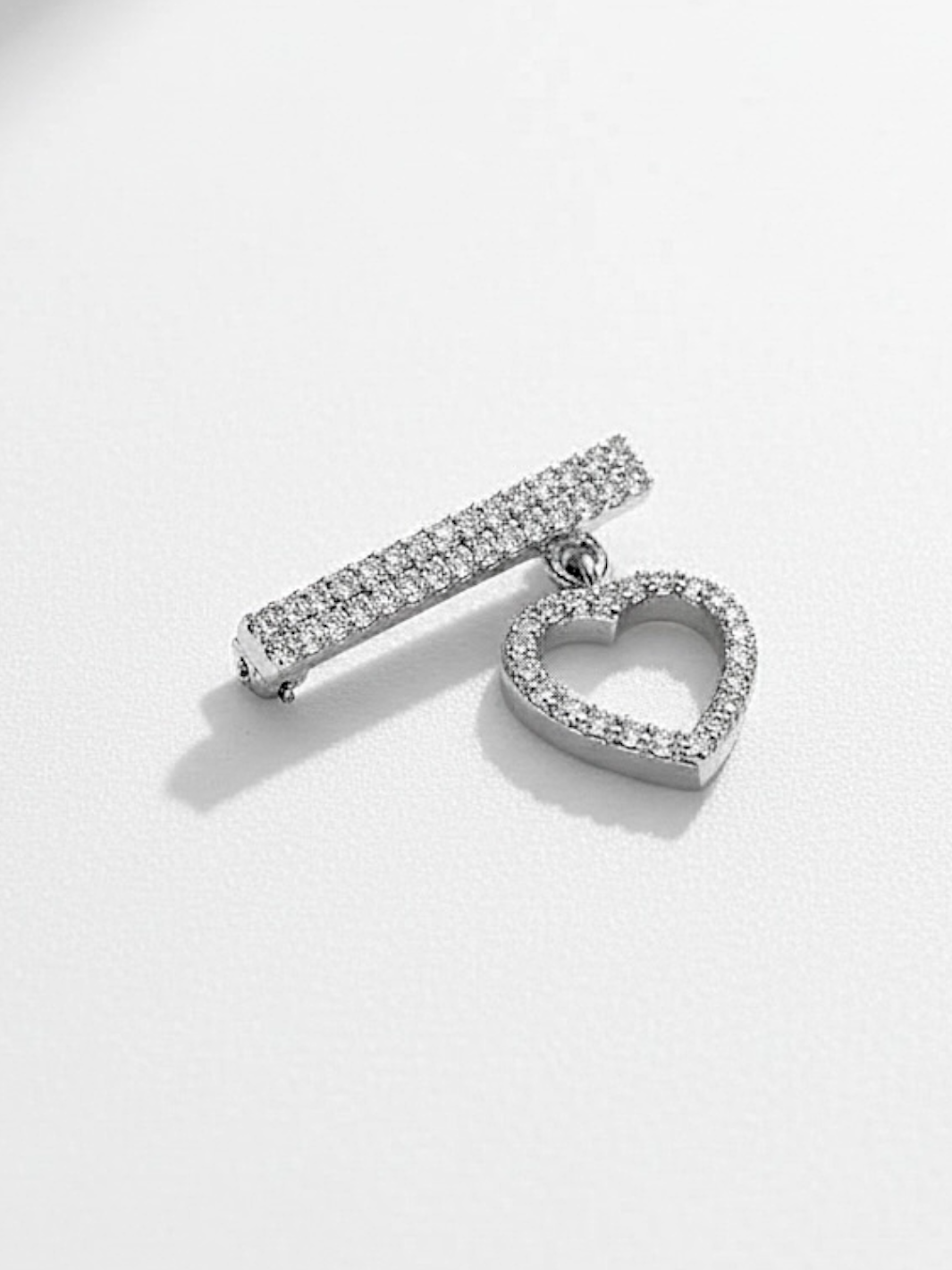 The Sparkling Heart Smart Pure Silver Watch Charm