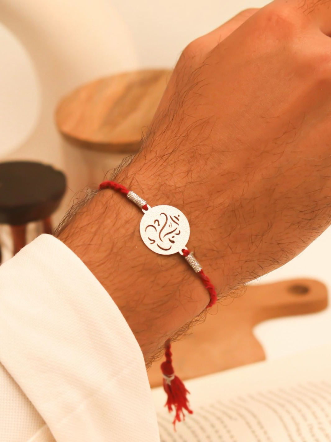 ShreeGanesha 92.5 Pure Silver Rakhi