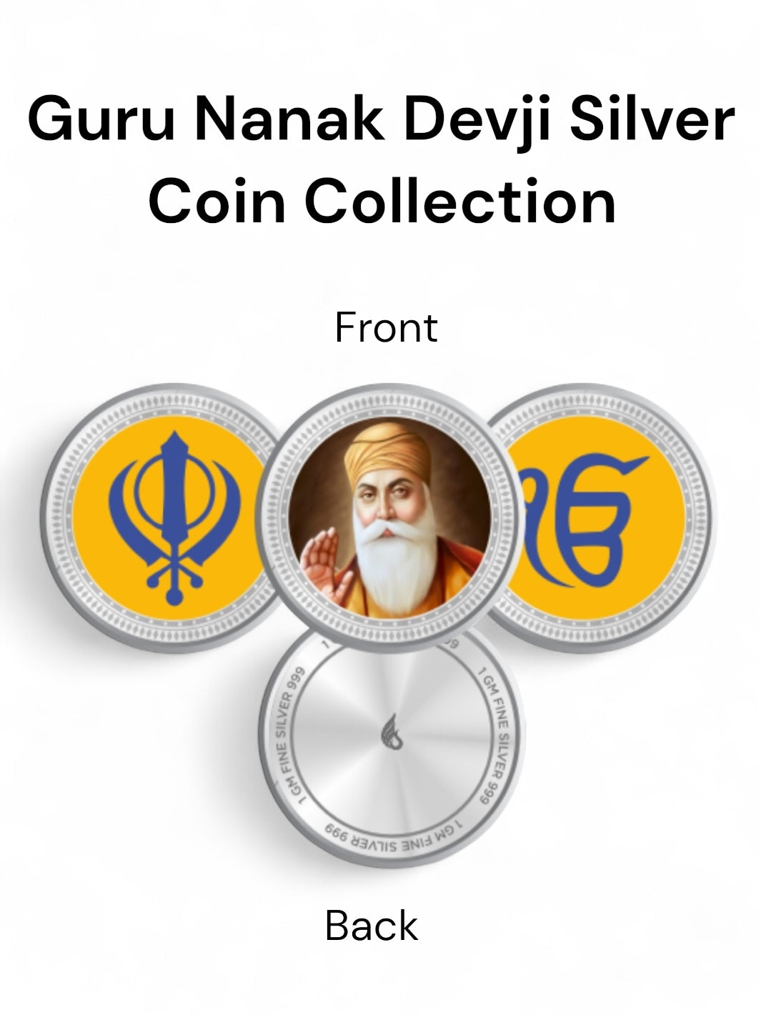 Guru Nanak Devji Pure Silver Coin Set – Gift Box