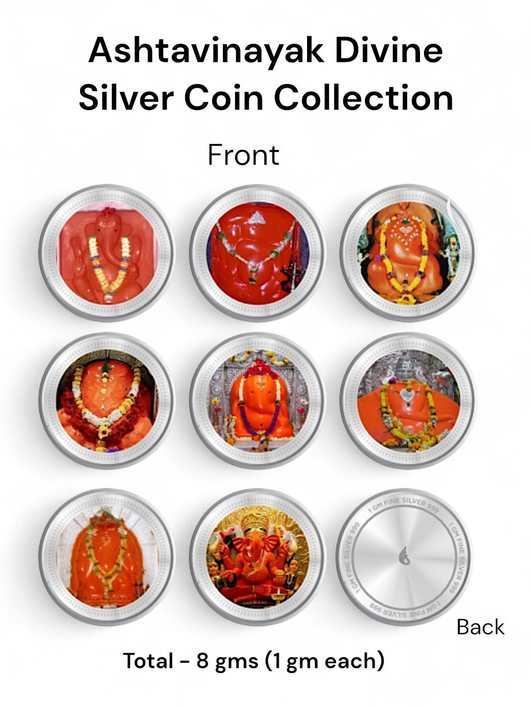 Ashtha Vinayak Pure Silver Coin Set – Gift Box