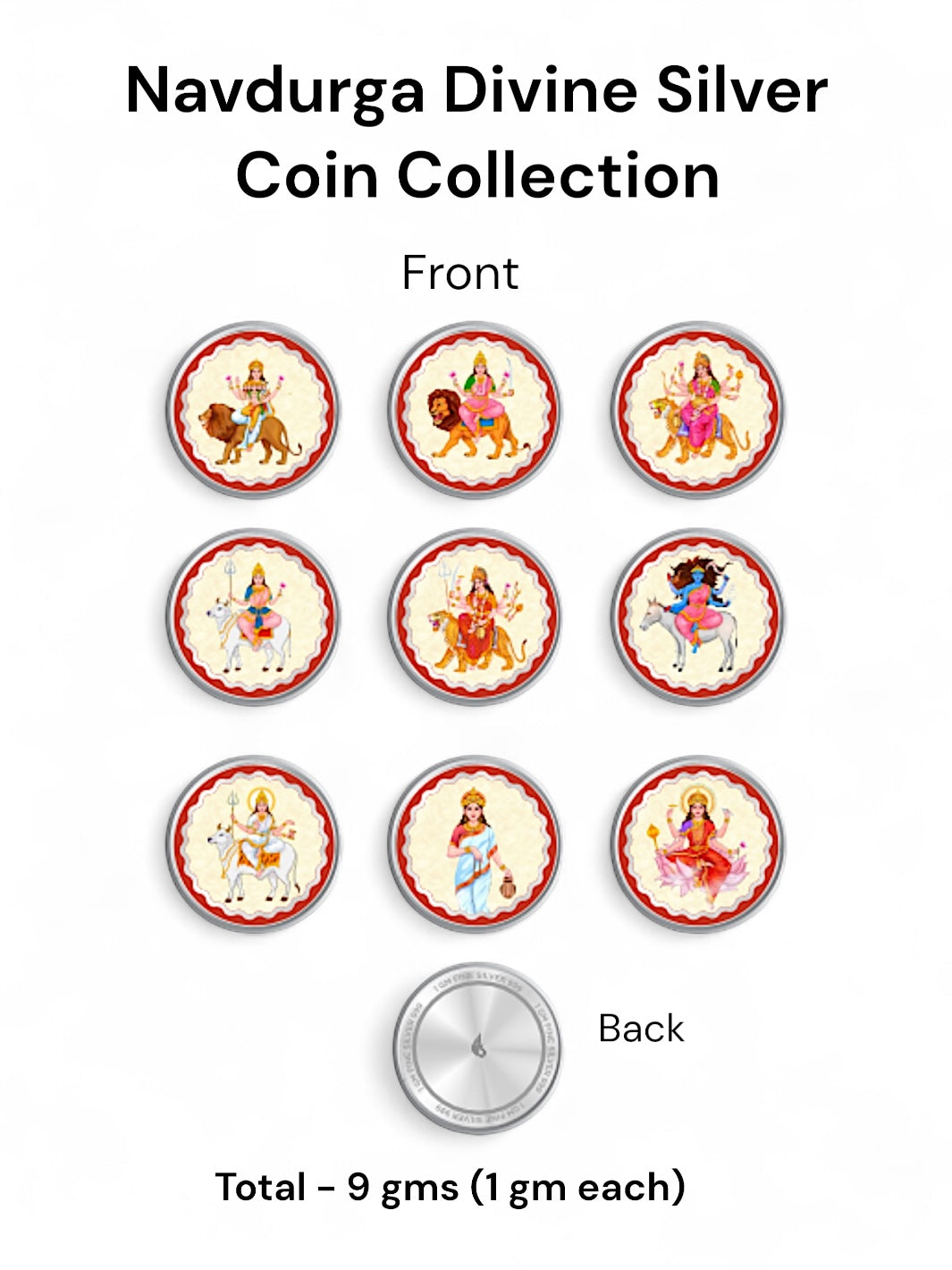 Navdurga Pure Silver Coin Set – Gift Box