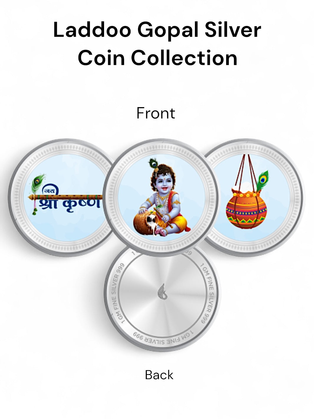 Ladoo Gopal Pure Silver Coin Set – Gift Box