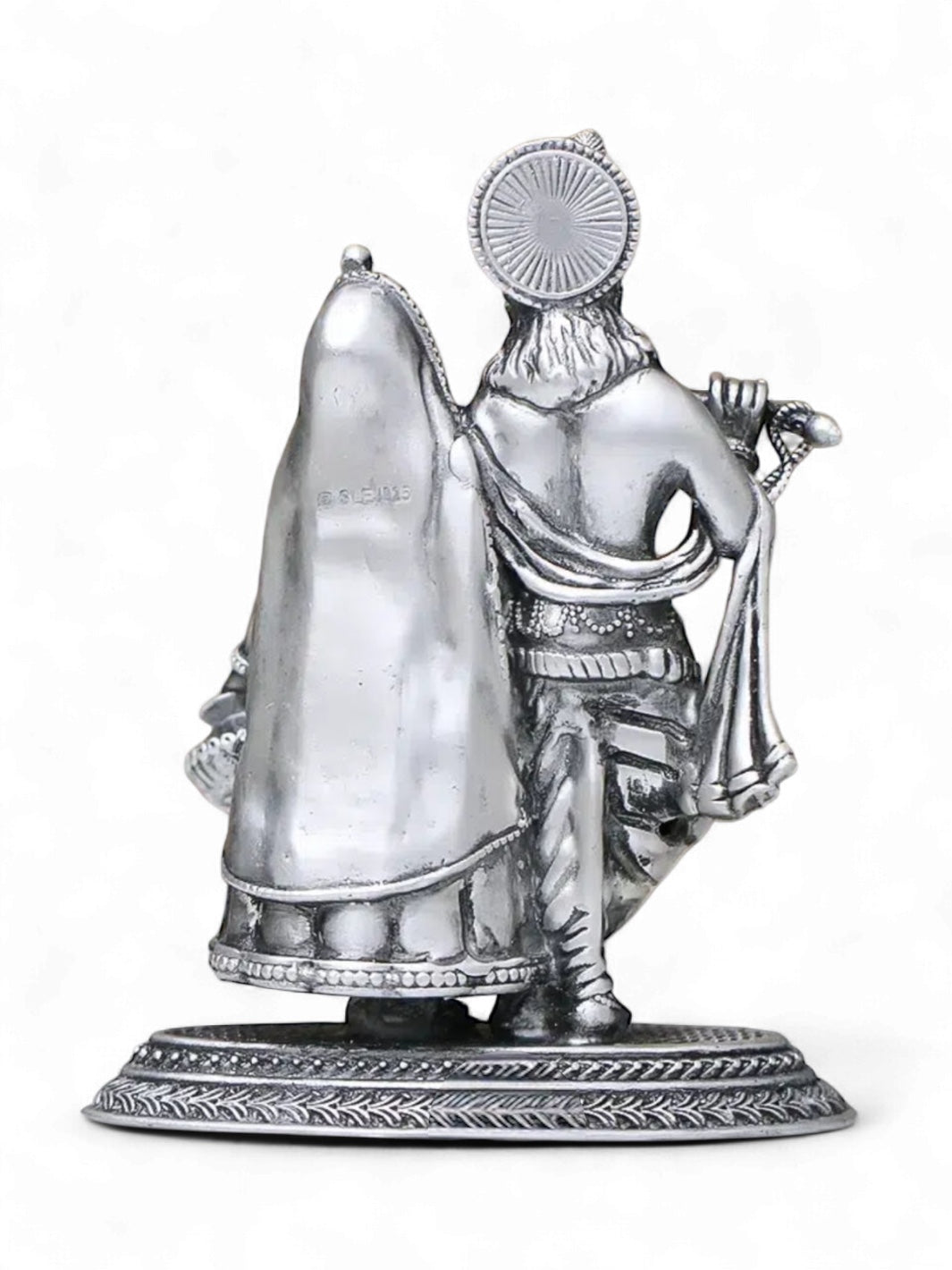 Pure Silver Antique Finish Radha Krishna Idol