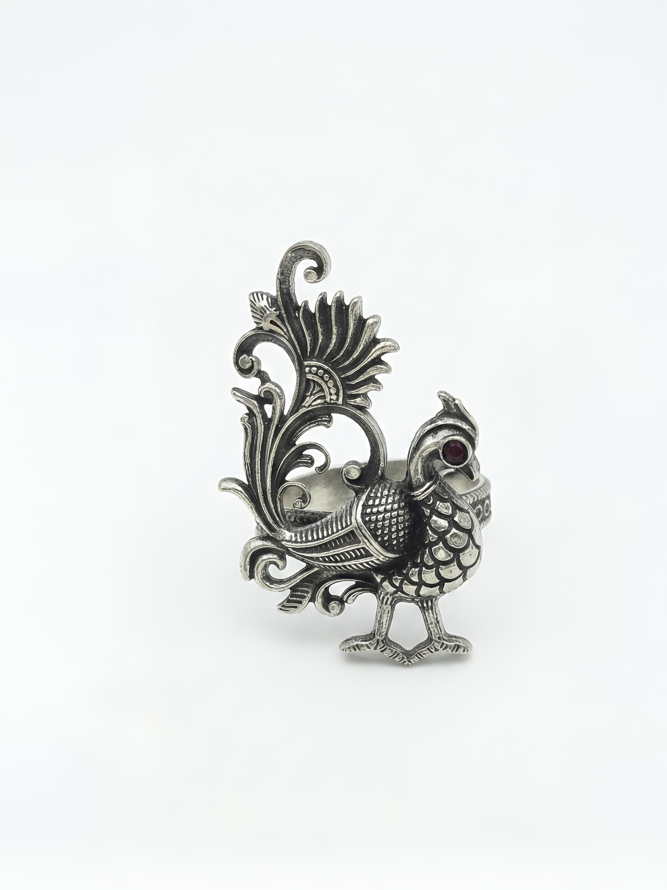 Pure Silver Bird Ring