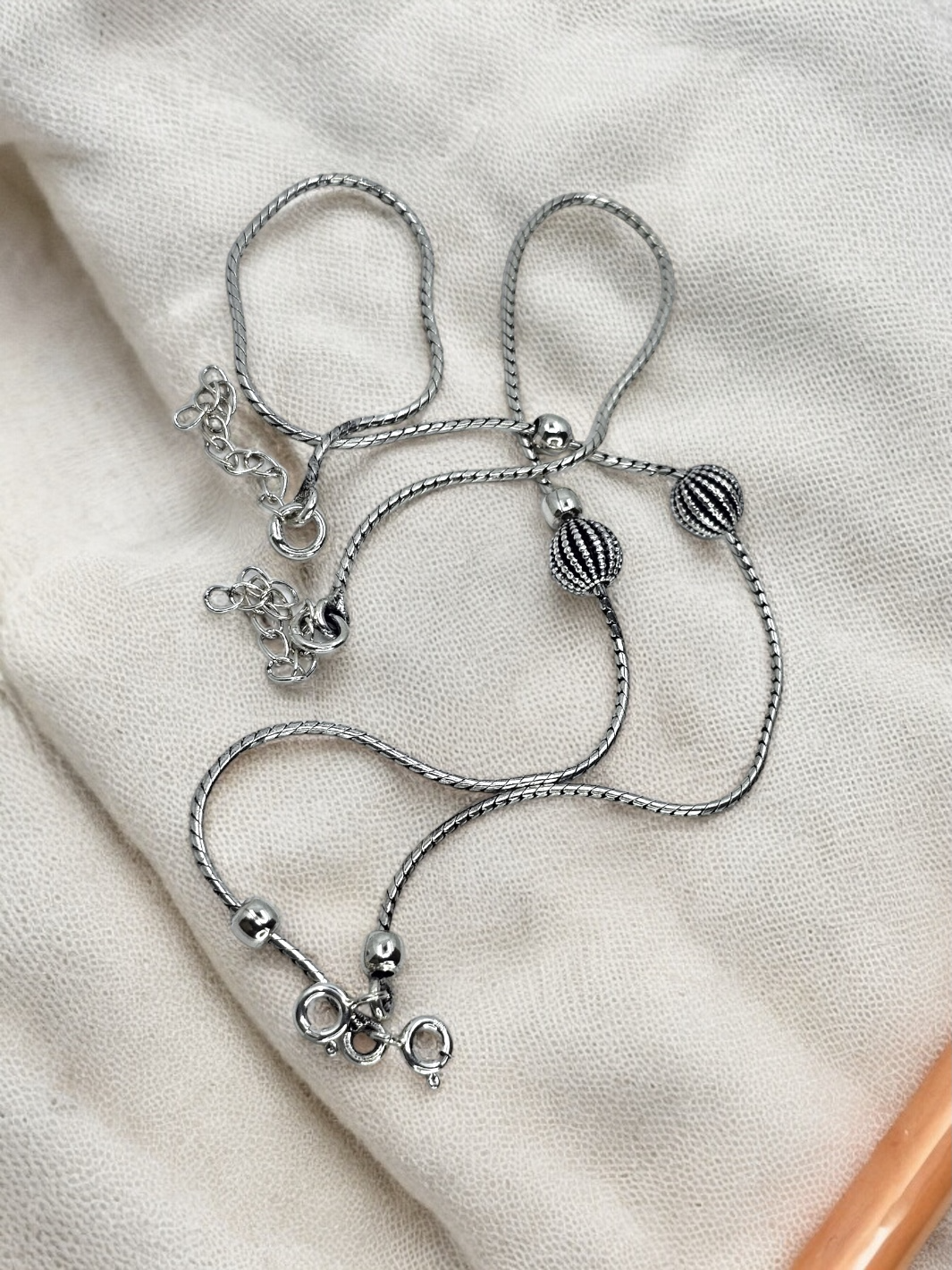 Everyday ball Pure Silver Anklet/ Payal Pair