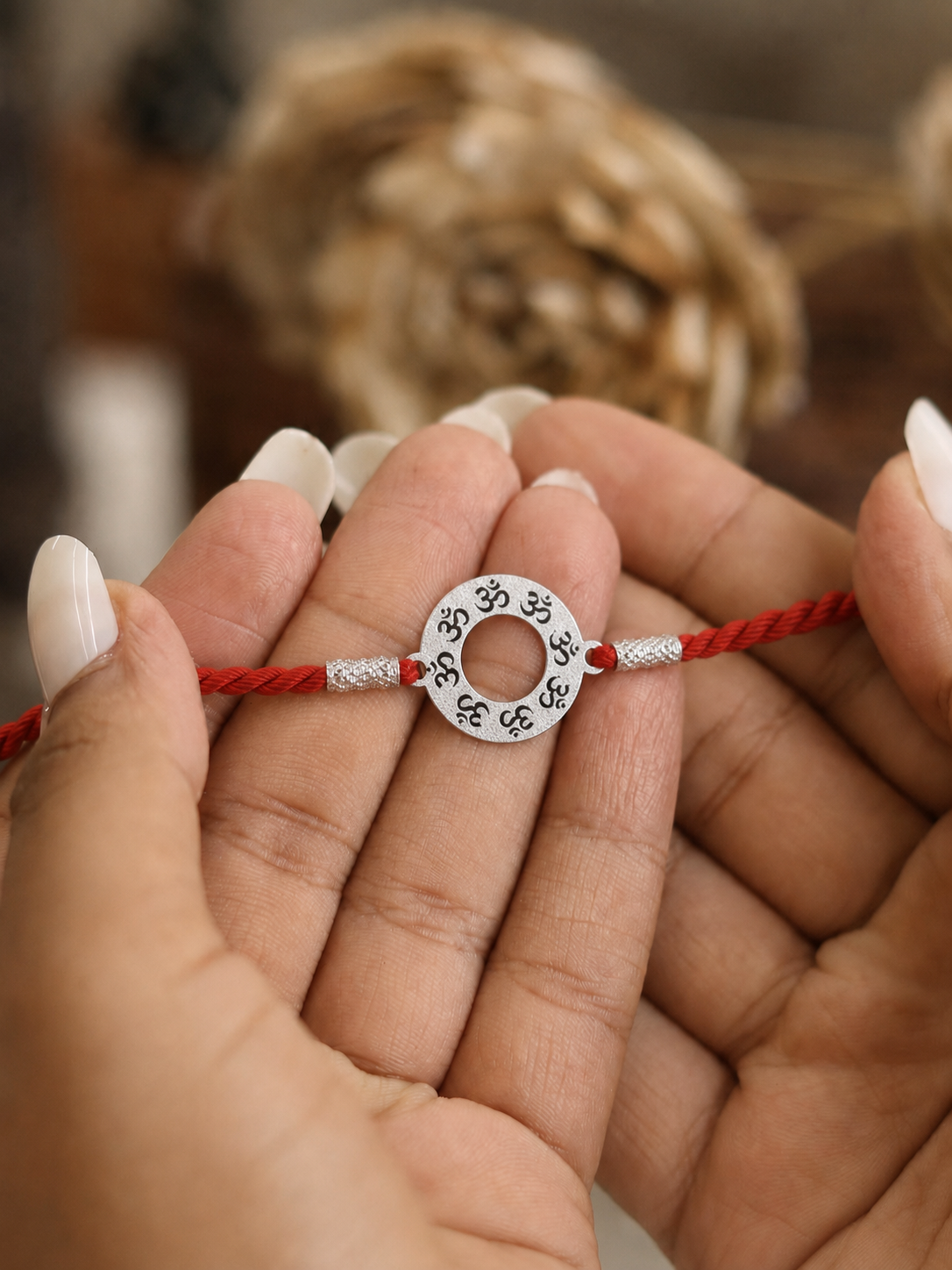 Divine Om Energy Pure 92.5 Silver Rakhi