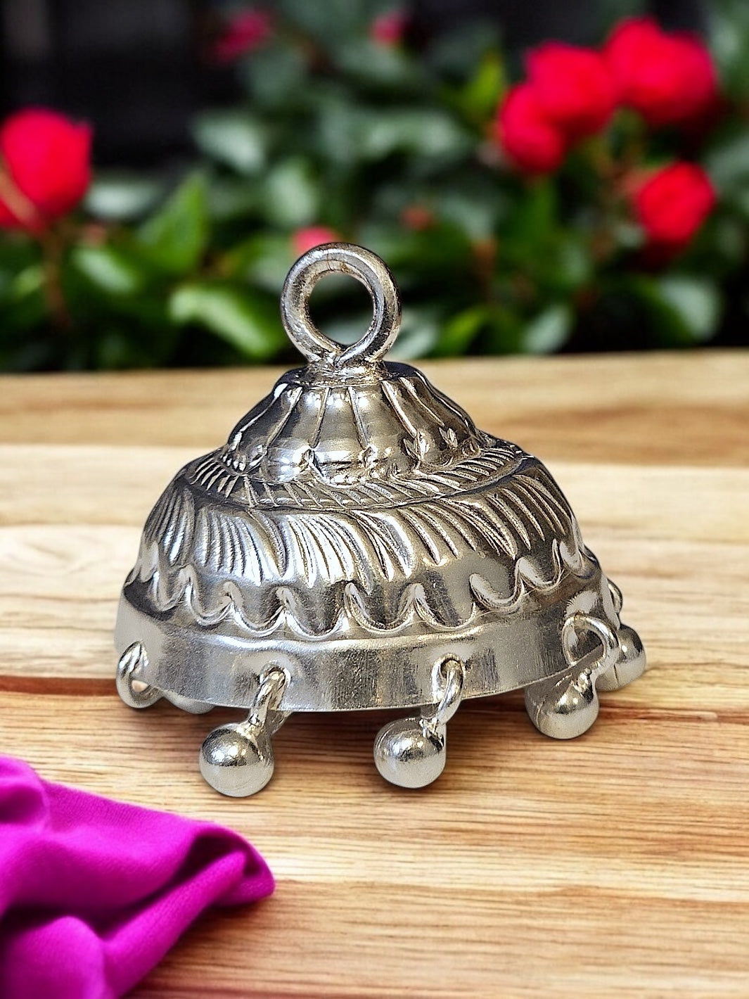 Pure Silver Antique Chatr with ghungroo