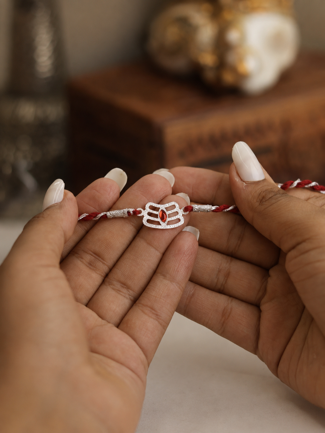 Trinetra Luxury 92.5 Silver Bhai Rakhi