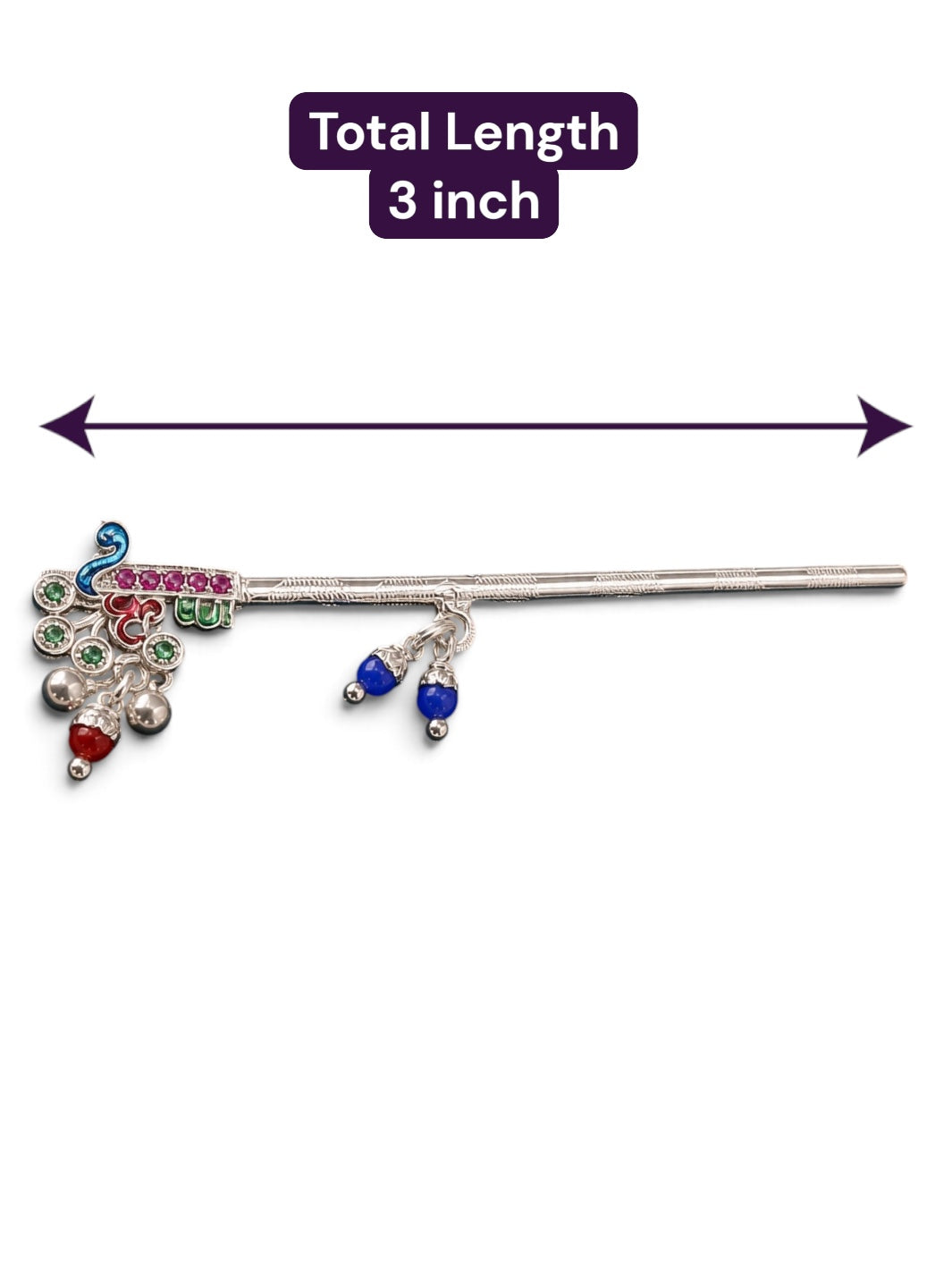 Krishna Leela Pure 925 Silver Flute/ Bansuri