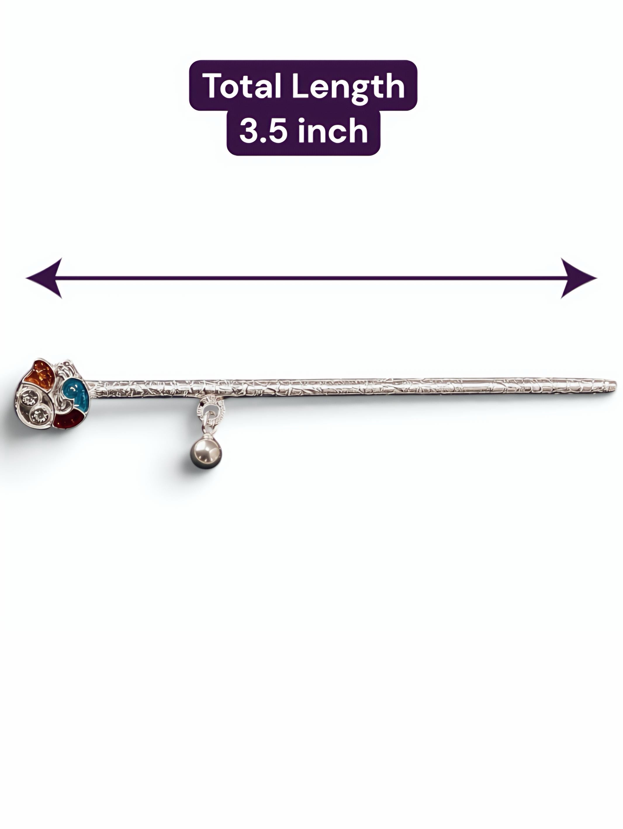 Pure Silver Handmade Peacock Flute/ Bansuri
