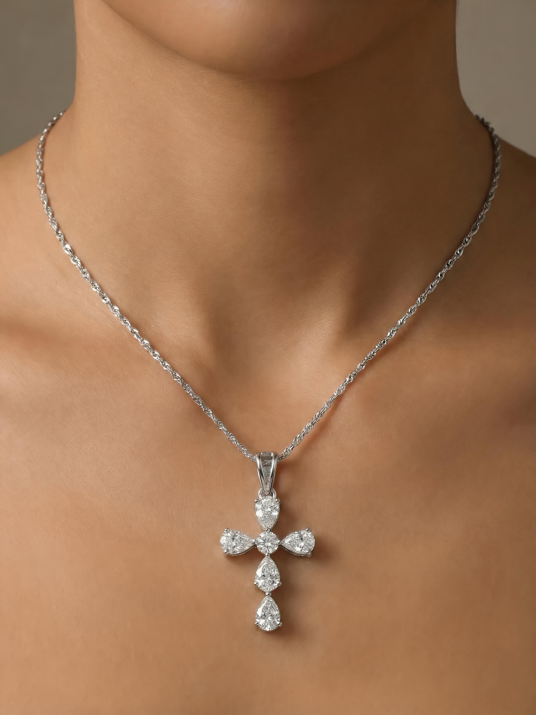 Sterling Silver Cross with Jesus Pendant