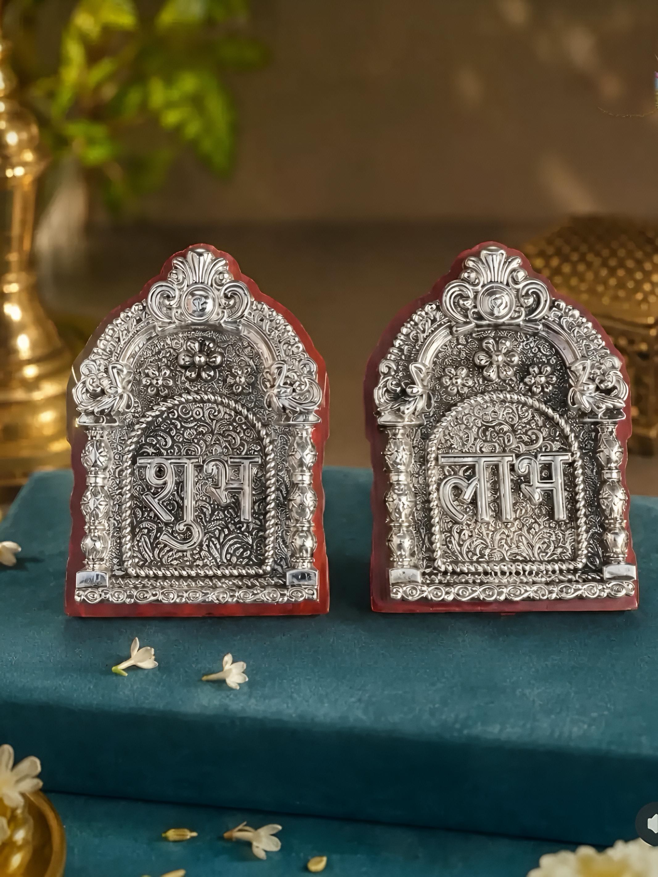 Pure 999 Antique Finish Silver Shubh Laabh