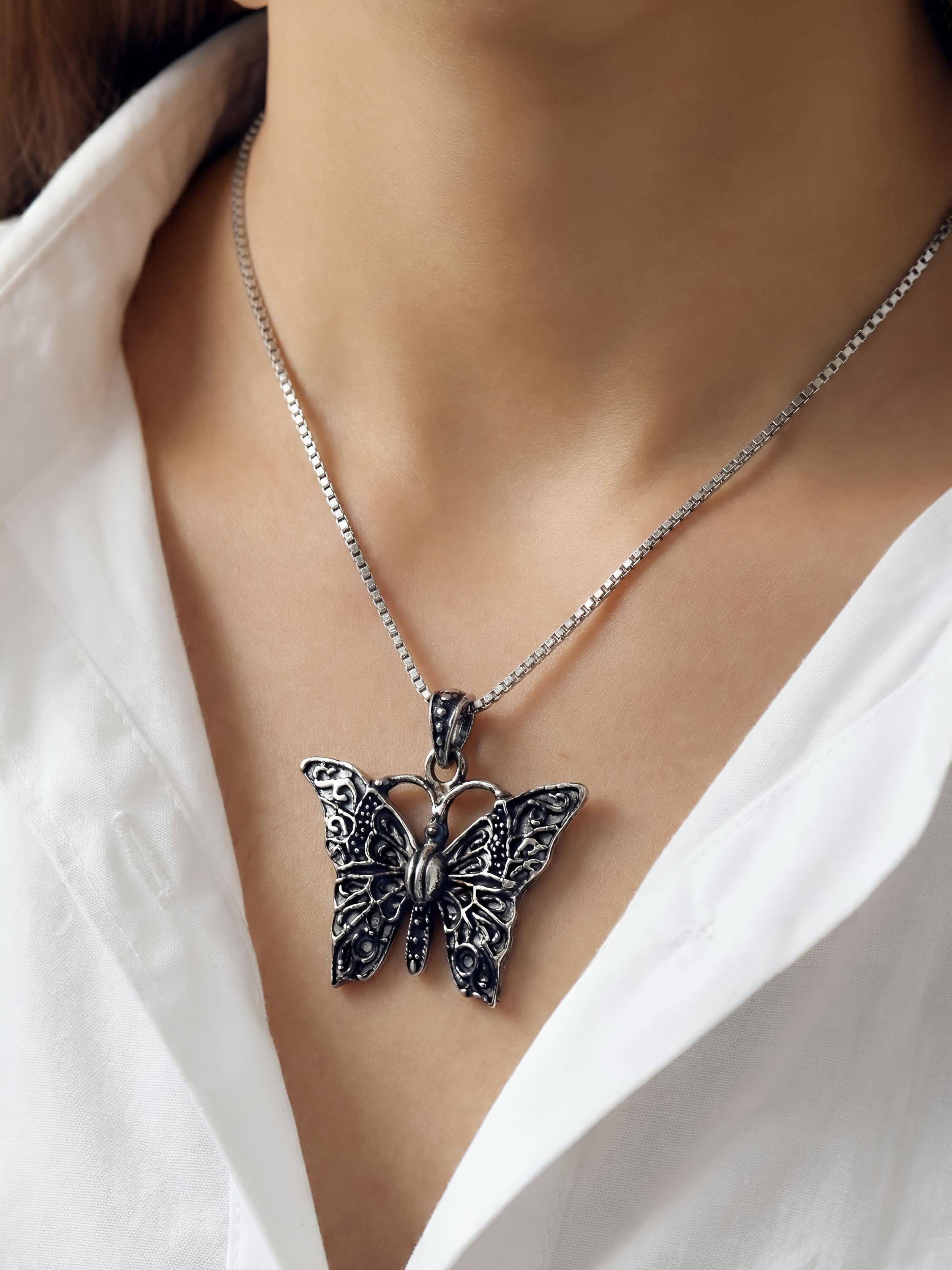 Butterfly Pendant With Chain