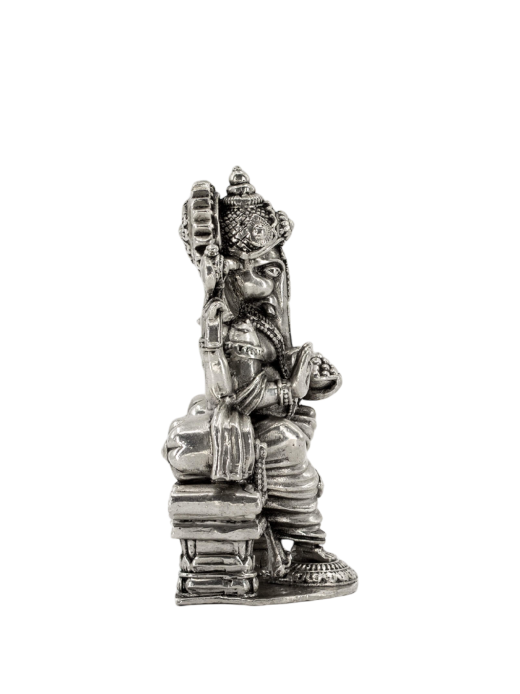 Almighty Lord Ganesh Pure Silver 3d Idol - PSA Jewels