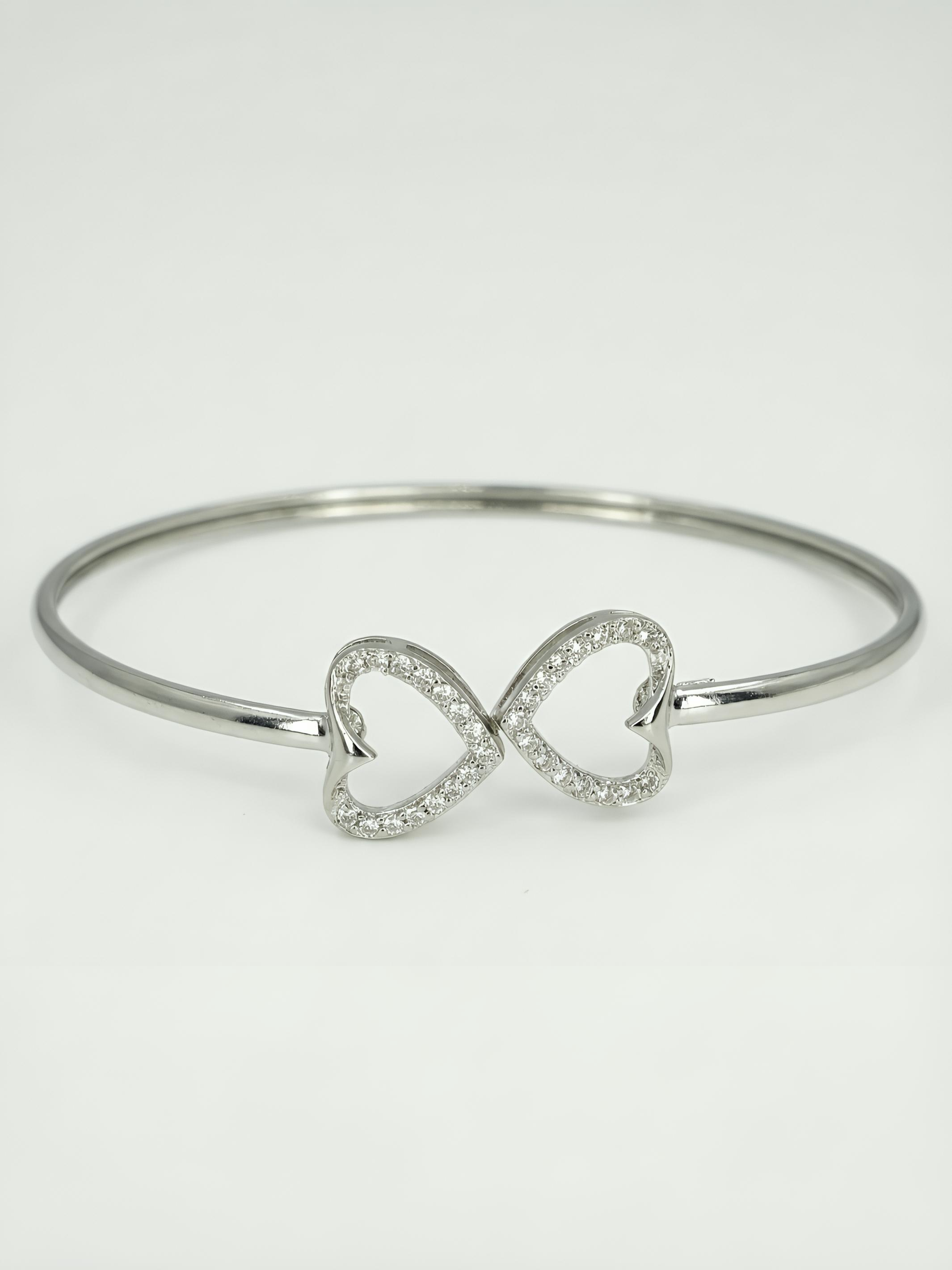 Beautiful Heart Pure Silver Bracelet