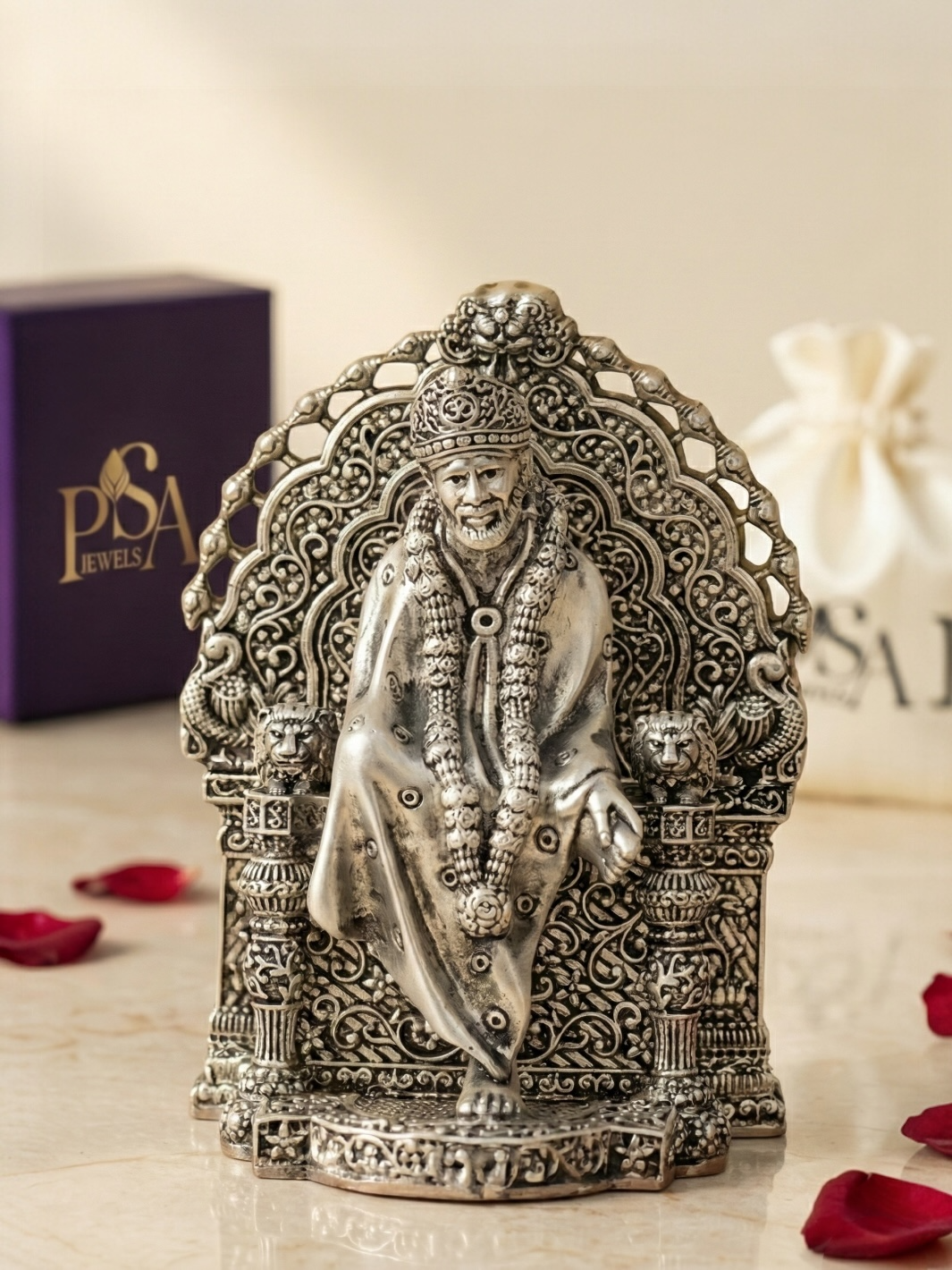 Pure Silver Antique Shirdhi Sai Baba Idol