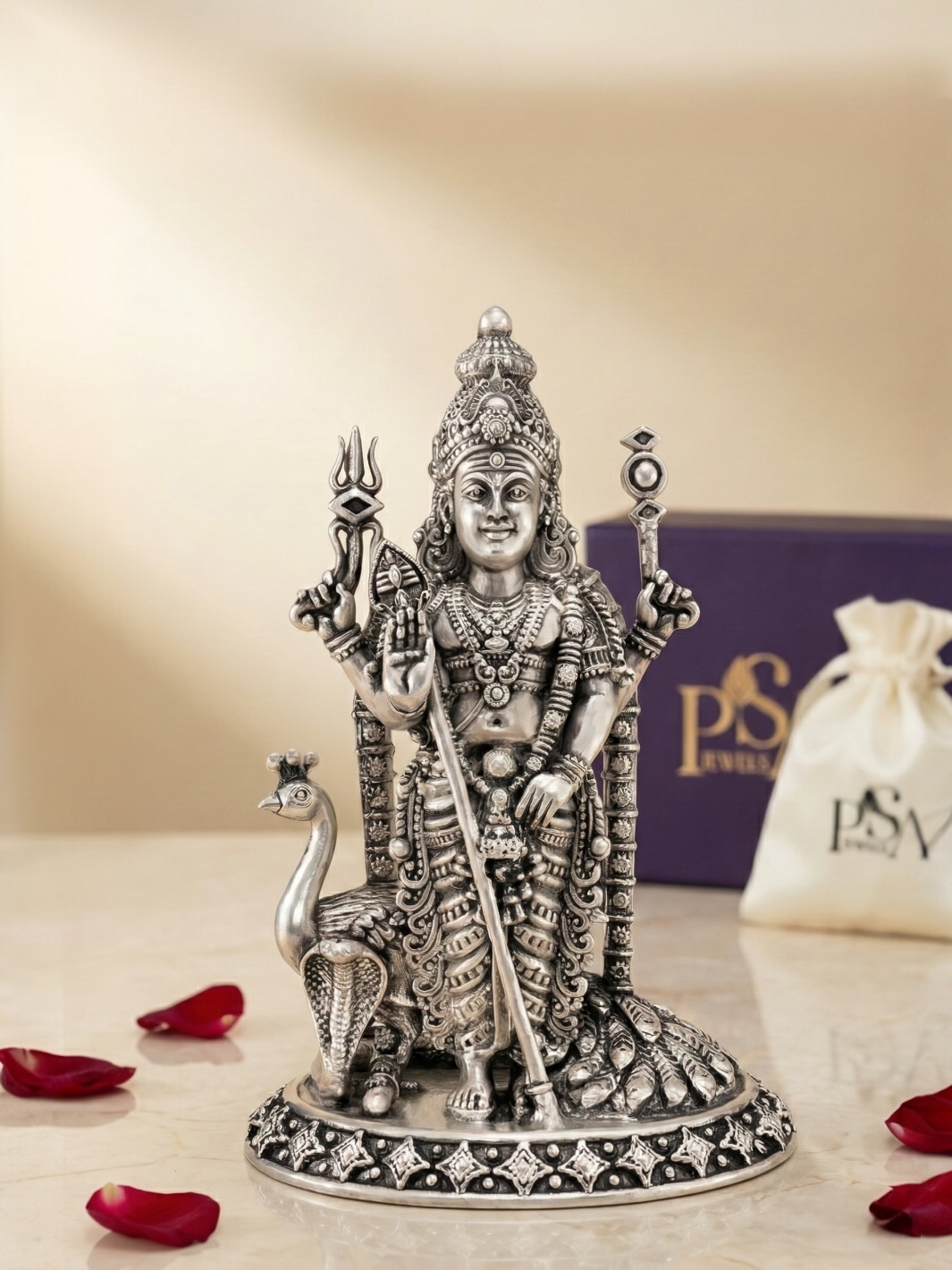 Pure Silver Kartikeya/ Velli Murugar Idol