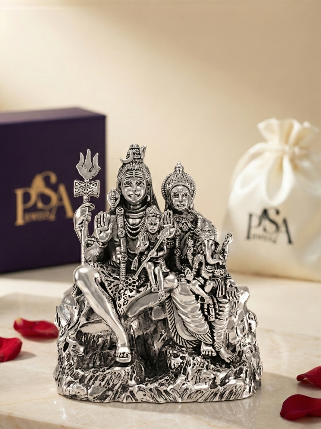 Pure Silver Shivaparivaar Idol