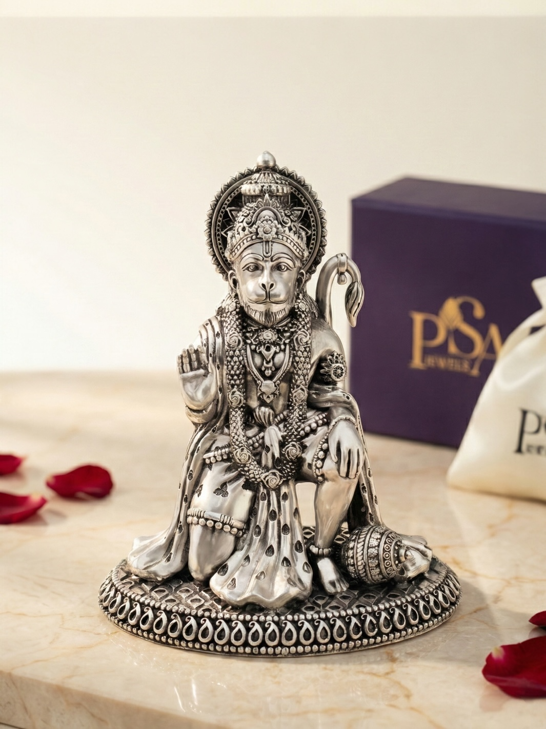Pure Silver Hanuman Idol