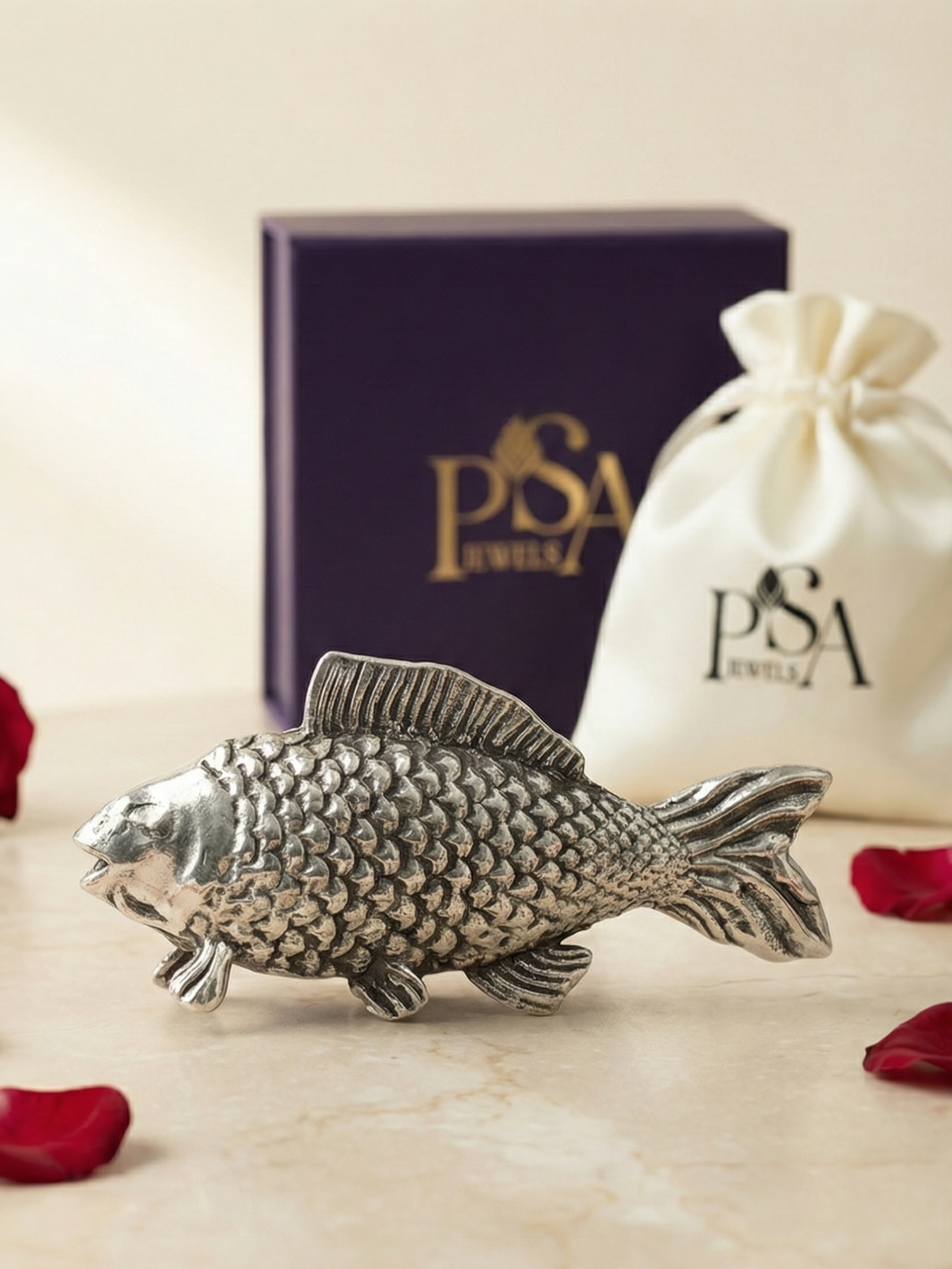 Pure Silver Fully Solid Fish
