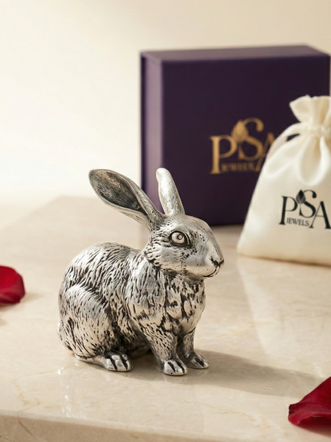 Pure Silver Rabbit Idol