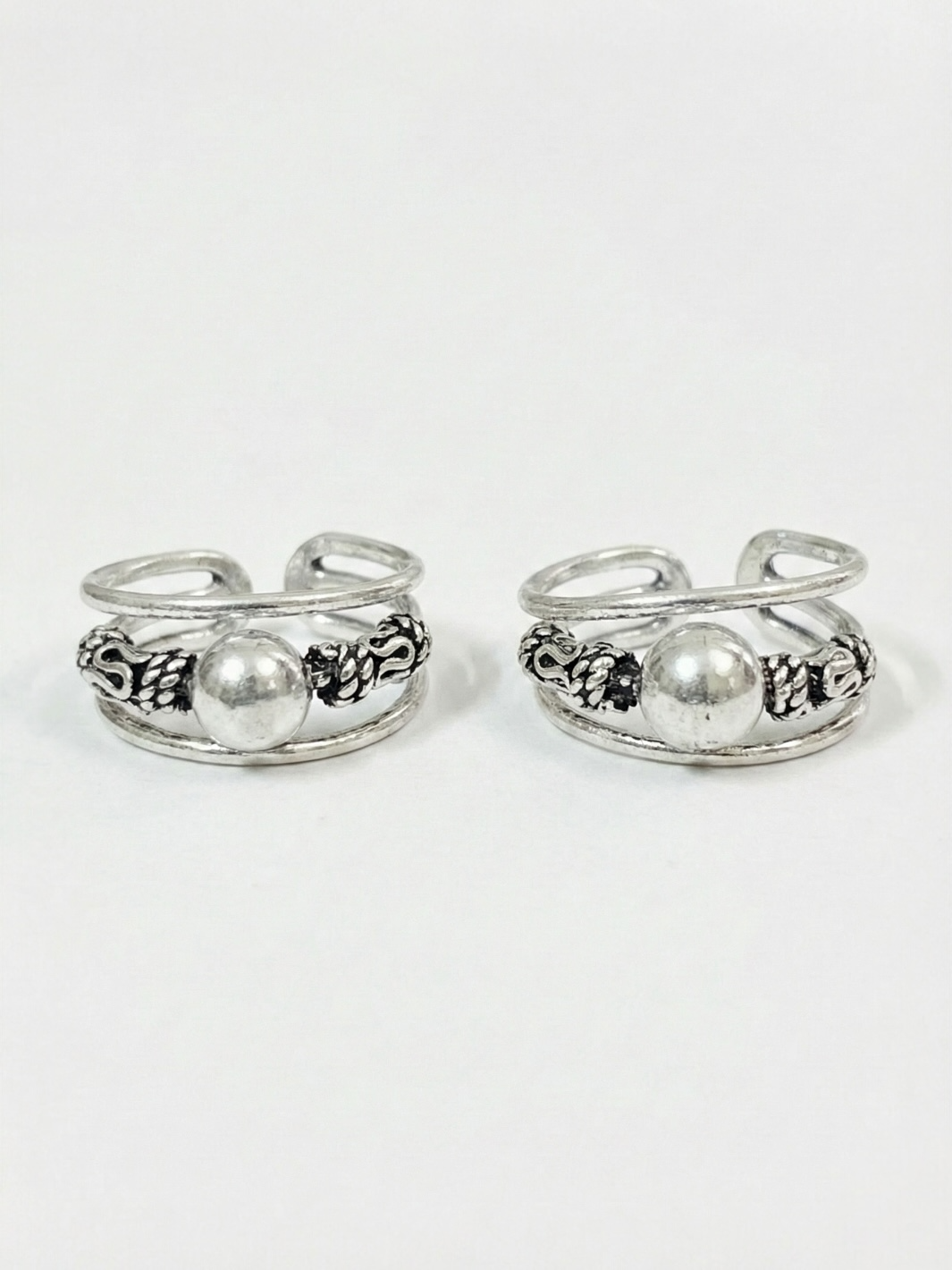 Ball band Pure Silver Toe Rings