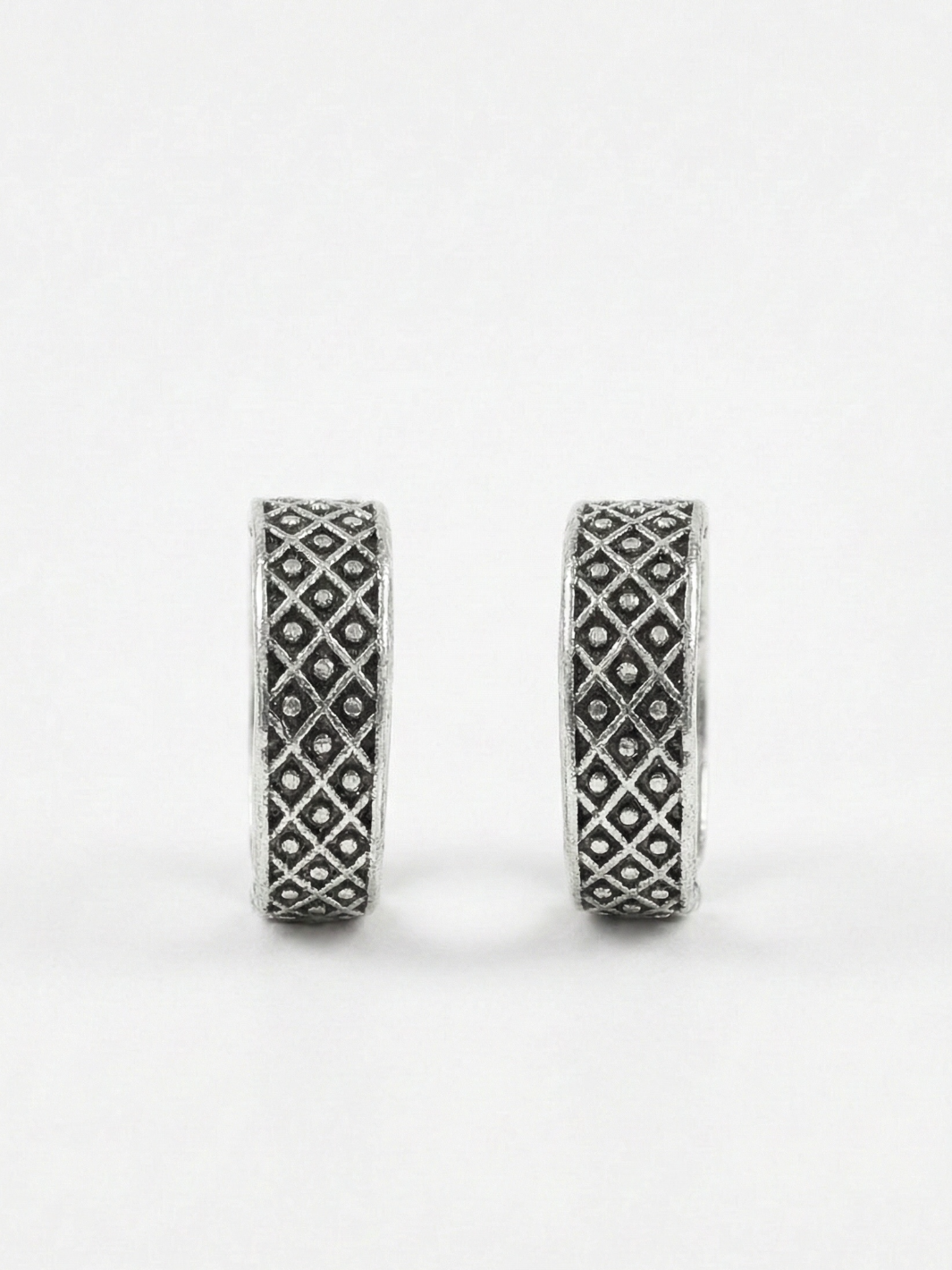 Textured Band Pure Silver Toe Rings