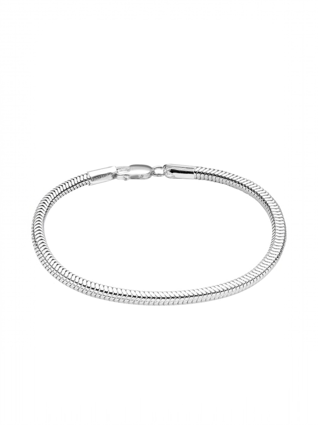 Pure Silver Italian Snake Chain Bracelet for Men