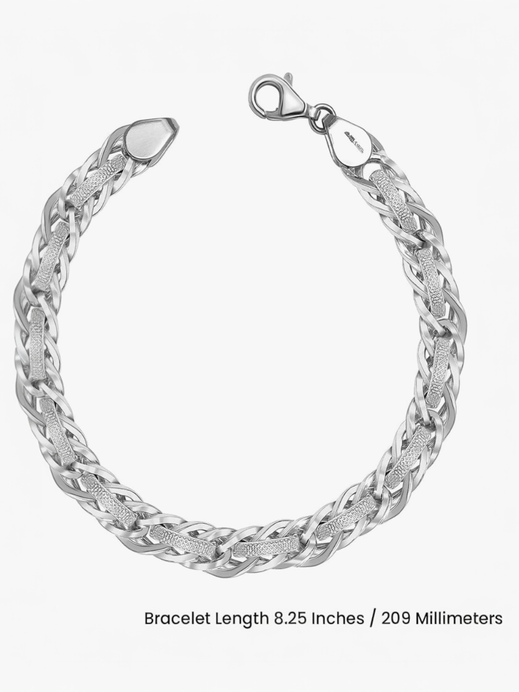 Pure Silver Designer Chain Bracelet for Men