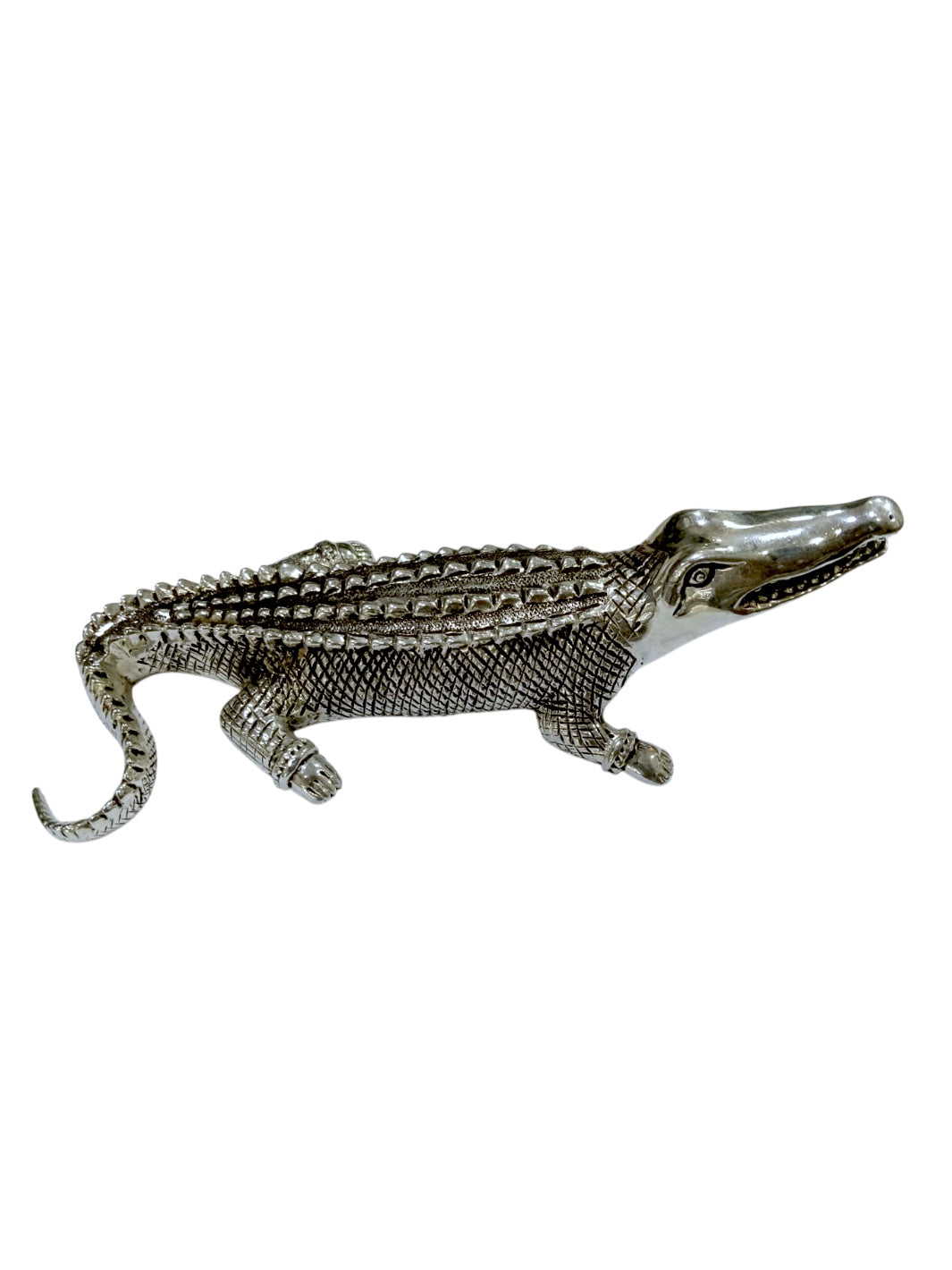 Pure Silver Crocodile Idol