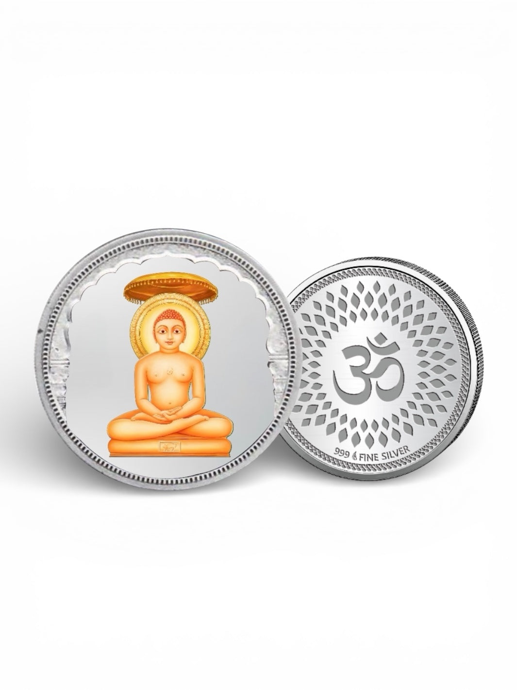 Mahavir Bhagwan Pure Silver Coin