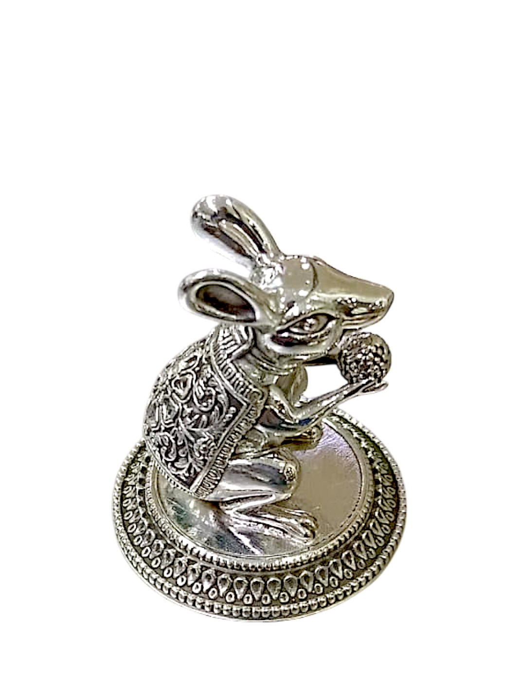 Pure Silver Anti Finish Solid Chuha/Mushakraj Idol - PSA Jewels