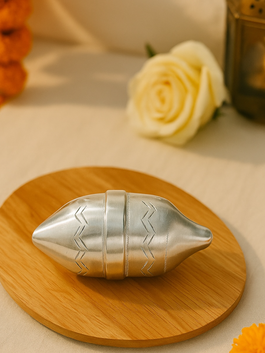 Pure Silver Opening Nariyal / Coconut (1 piece)