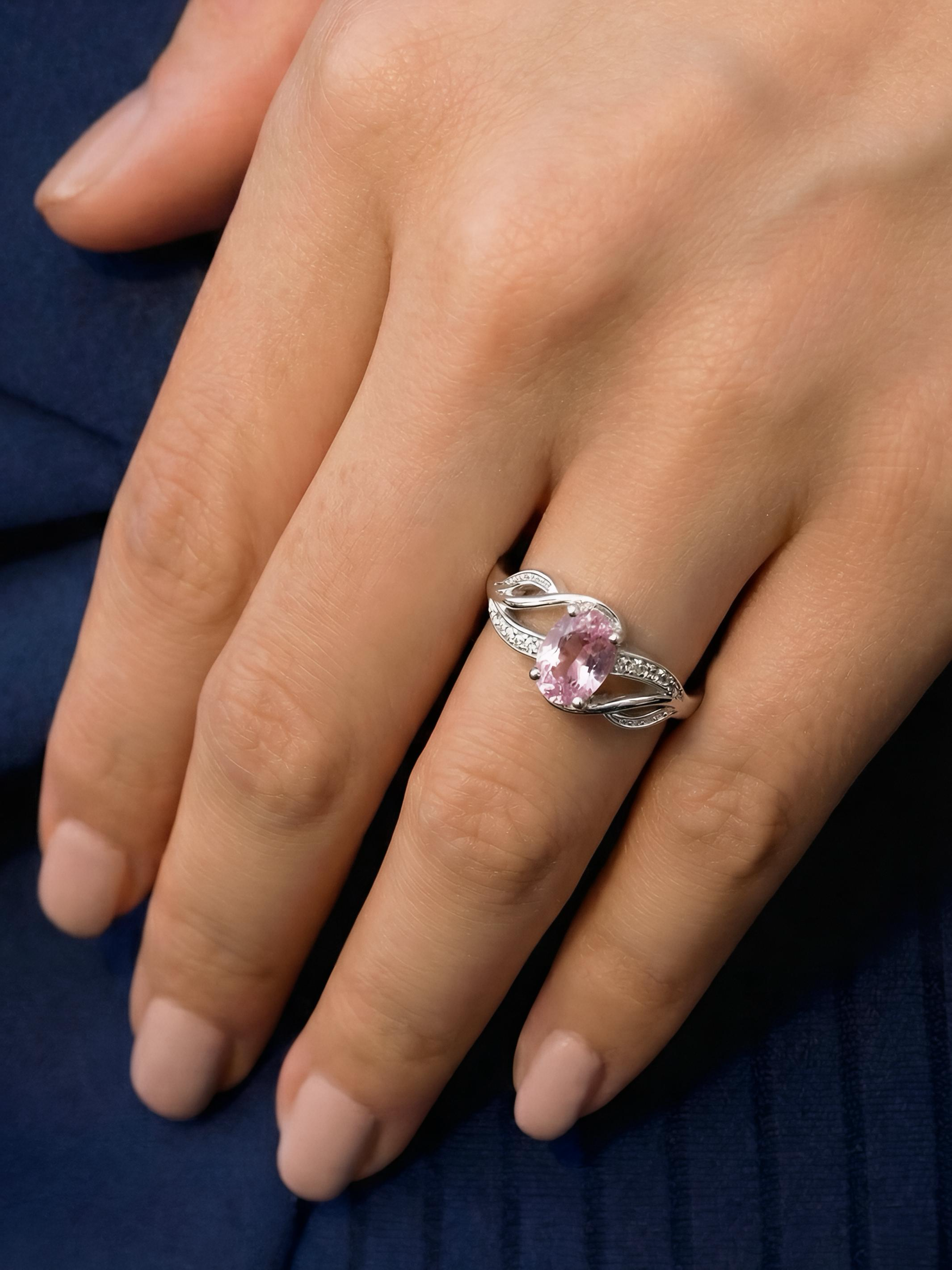 Pure Silver Round Citrine Bypass Shank Ring