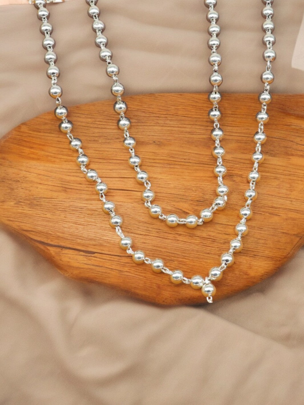 Solid beads chain Japp Mala (108+3 beads) - PSA Jewels