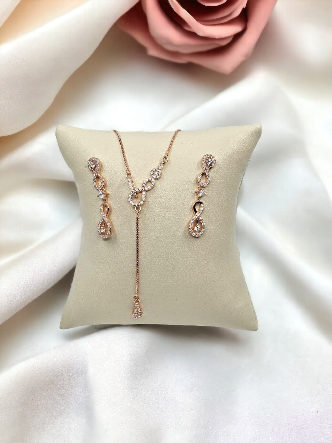 Infinite Elegance Rose Gold-Plated Pendant set - PSA Jewels